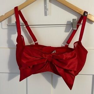 Victoria’s Secret Bow Bra Red 34DDD NWT